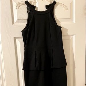 Black peplum dress